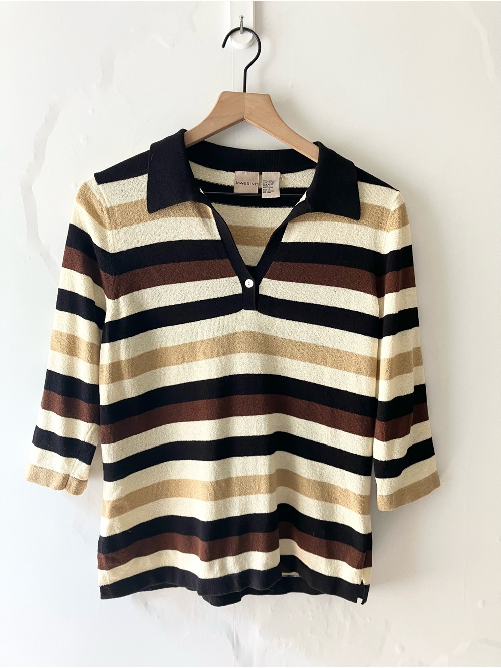 MASSINI Vintage Stripe Polo Top